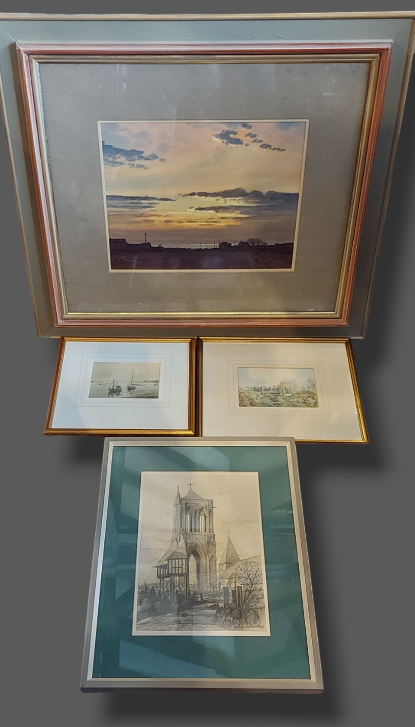 Artwork by Mark Pike, Skyscape, Made of watercolours