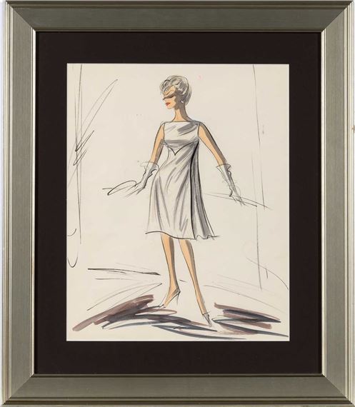 Edith Head | Costume sketches for Shirley MacLaine in What a Way to Go  (1964) | MutualArt