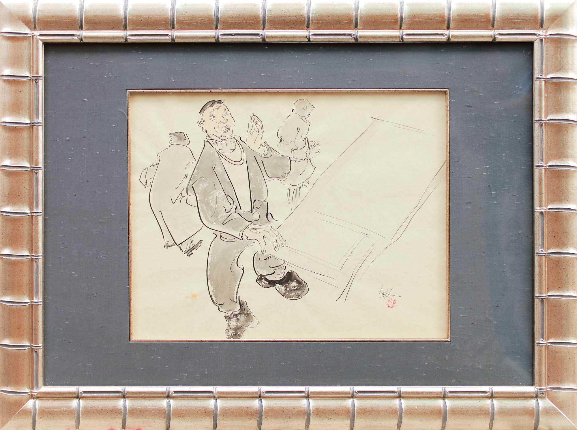 Artwork by Lee Man Fong, LEE MAN FONG | Trading (Berdagang, Made of Ink and watercolor on paper