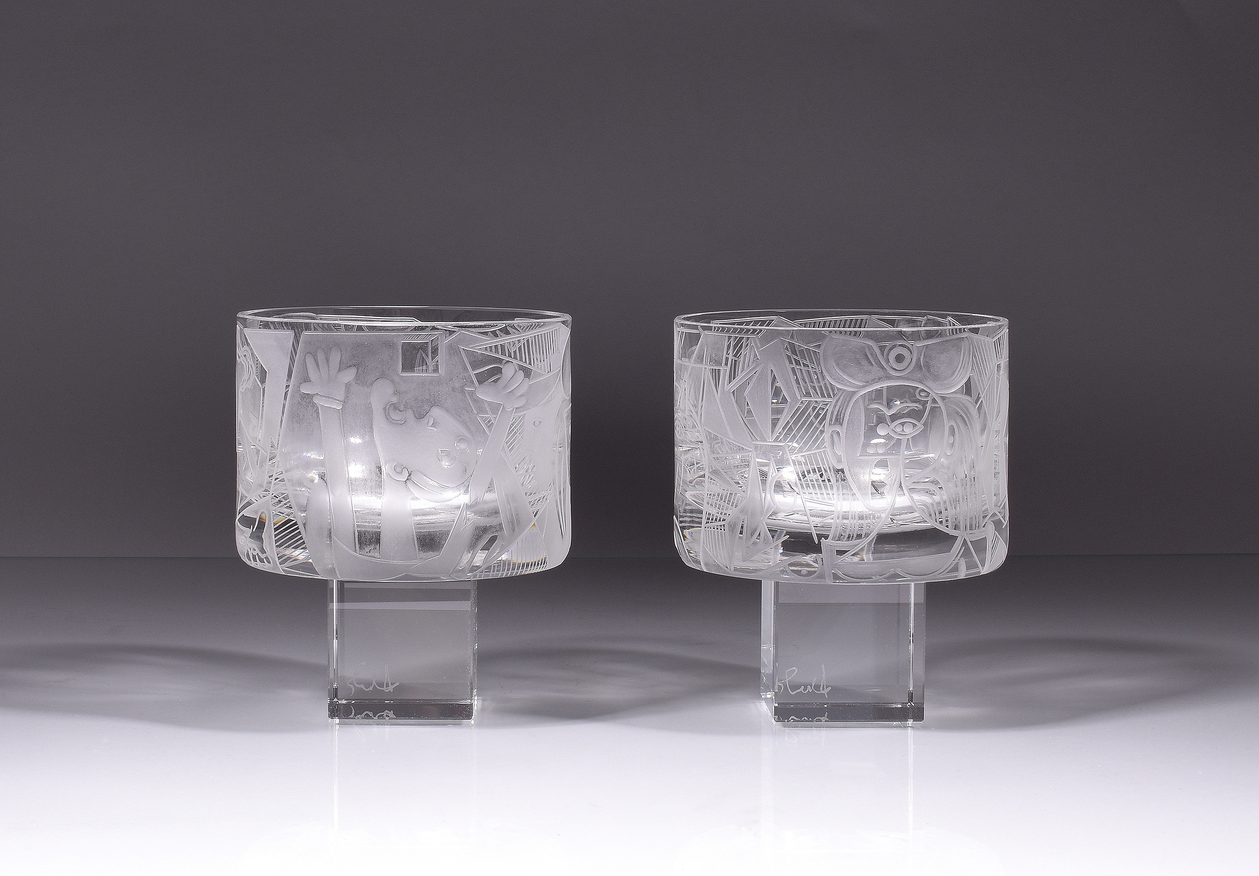 Artwork by Lukáš Houdek, Whiskey Cube - Picasso, 2024, Made of sklo