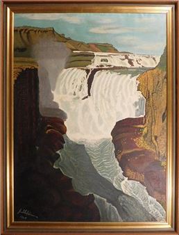 Modernist Icelandic Waterfall - Thordur Stefansson