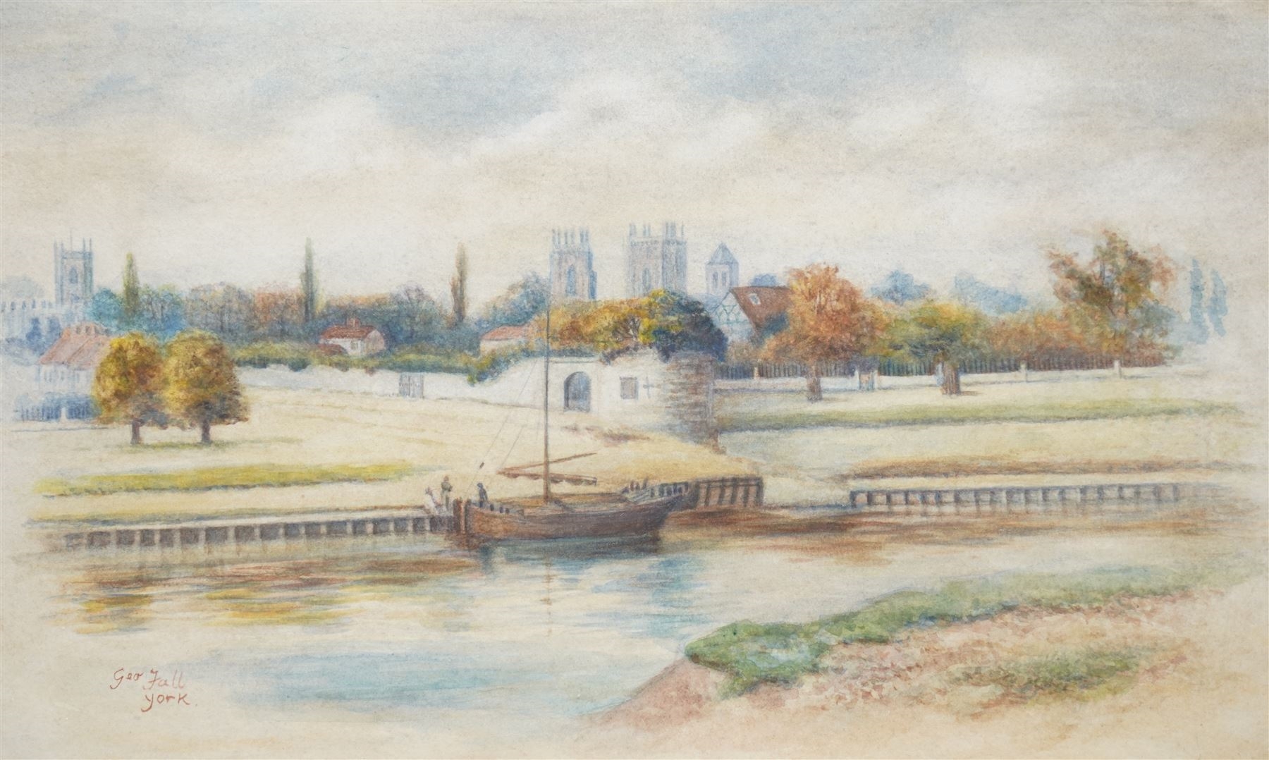 George Fall | View of York Minster from Marygate Landing Tower | MutualArt