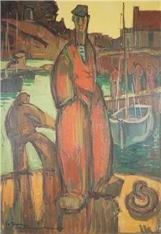 Soleil du soir à Ploumanach - Marcel LE Toiser