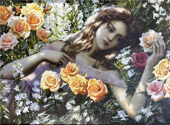Slava Morgun | Slava Morgun 'A Rose By Another Name' Oil On Canva