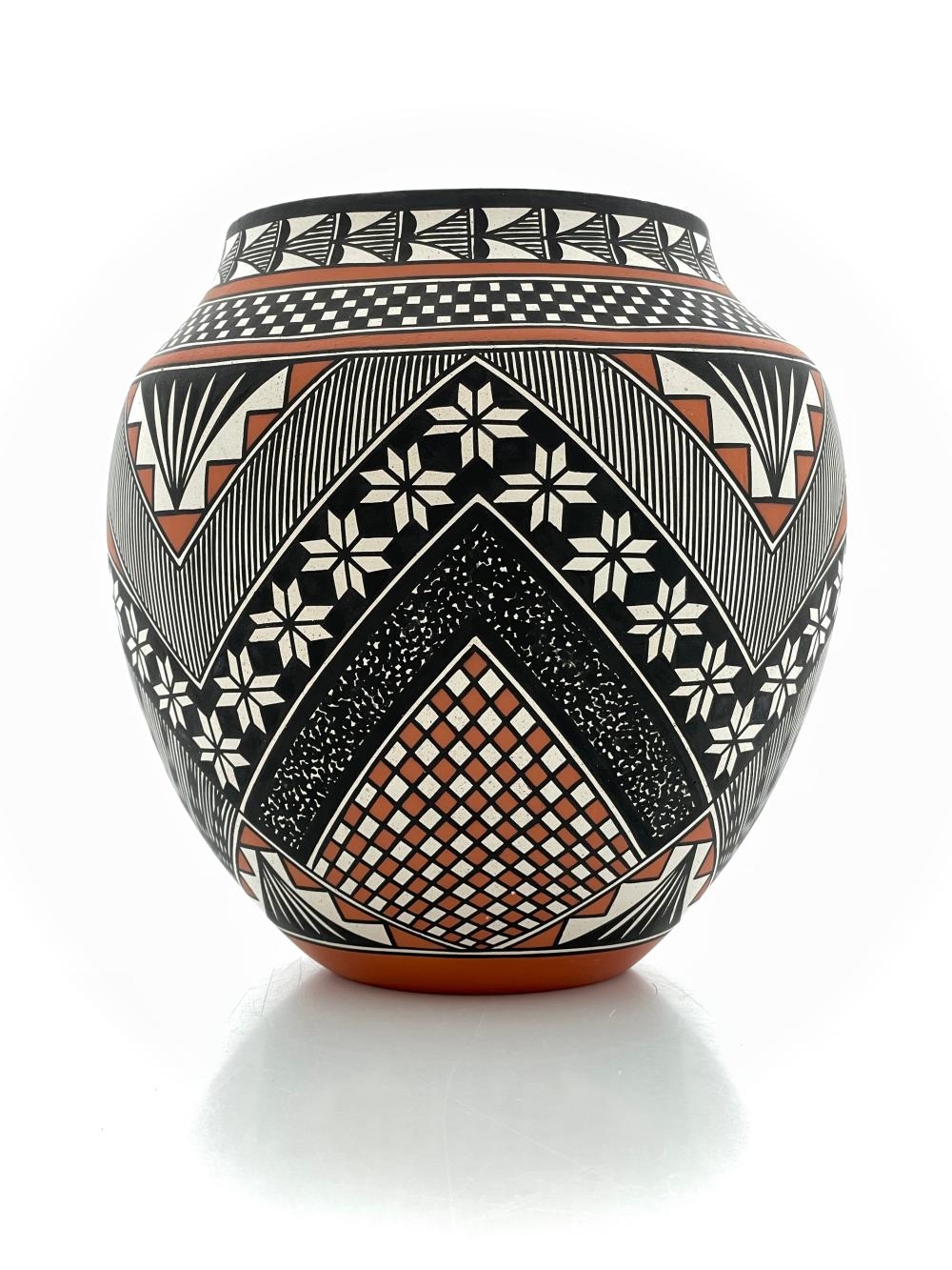 Artwork by Terrance Chino Sr, TERRANCE M CHINO SR ACOMA PUEBLO POTTERY, Made of Pottery Ceramic