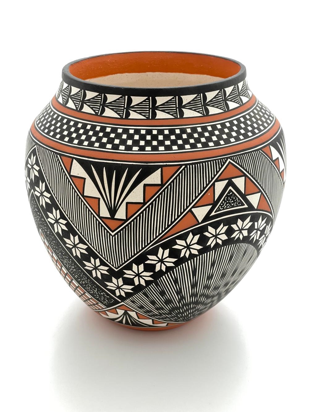 Artwork by Terrance Chino Sr, TERRANCE M CHINO SR ACOMA PUEBLO POTTERY, Made of Pottery Ceramic