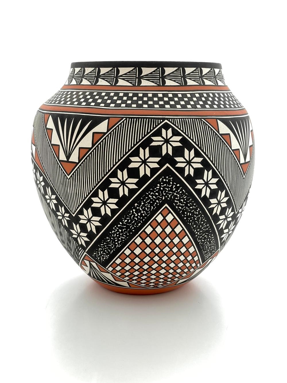 Artwork by Terrance Chino Sr, TERRANCE M CHINO SR ACOMA PUEBLO POTTERY, Made of Pottery Ceramic