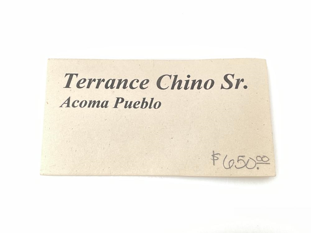 Artwork by Terrance Chino Sr, TERRANCE M CHINO SR ACOMA PUEBLO POTTERY, Made of Pottery Ceramic