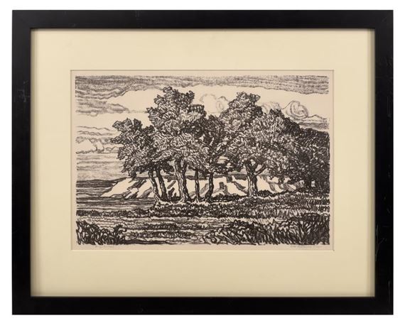 Old Cottonwood Trees by Birger Sandzén, 1917