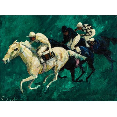 Jockeys beim Pferderennen - Paul Sechaud