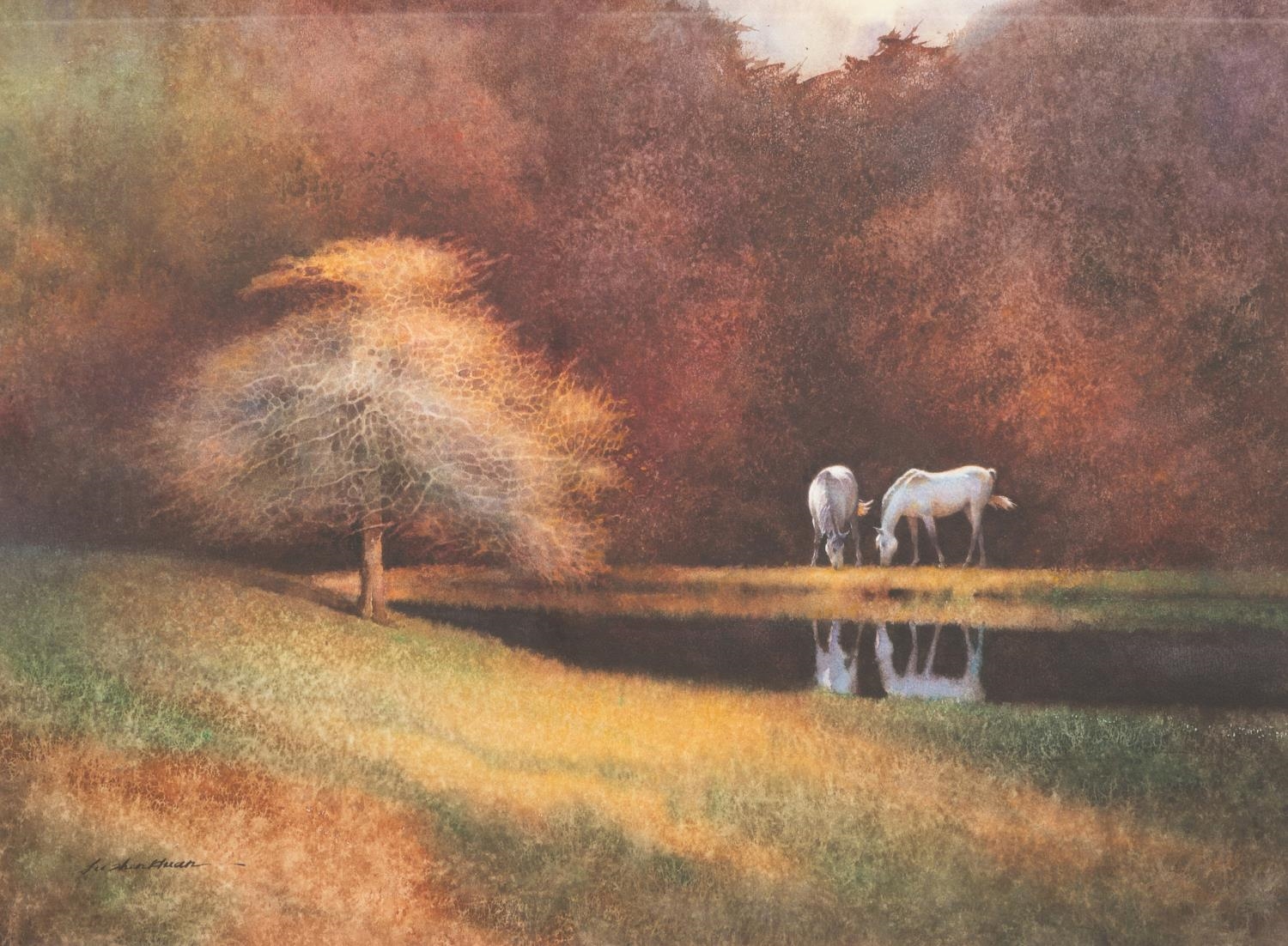 Lu Zhen-Huan | . Untitled - White Horses in Fall Landscape - 2003 (2003 ...