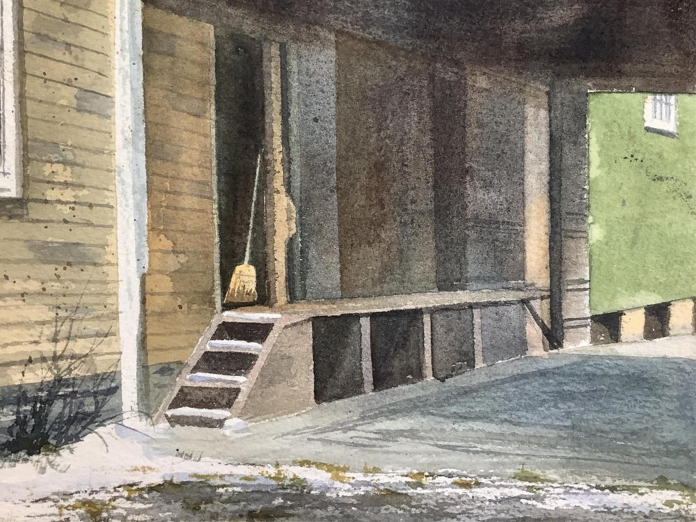 James Devore | Watercolor by James DeVore of Building Measures 14.75” x ...