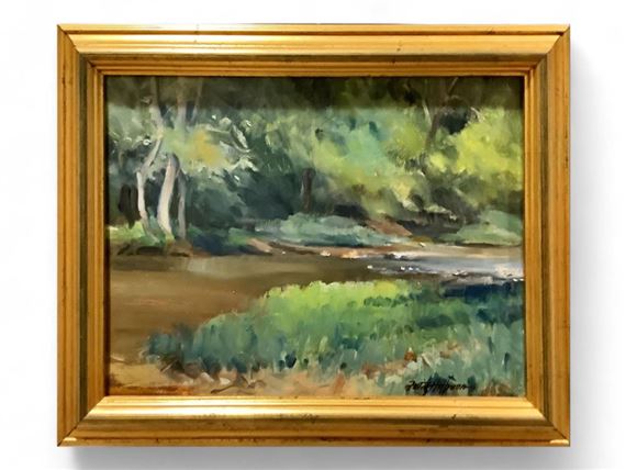 Original Painting "River in Morning Light" by Fritz Hoffman, 1930-2008