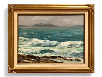 Original Painting of Waves Crashing - Fritz Hoffman