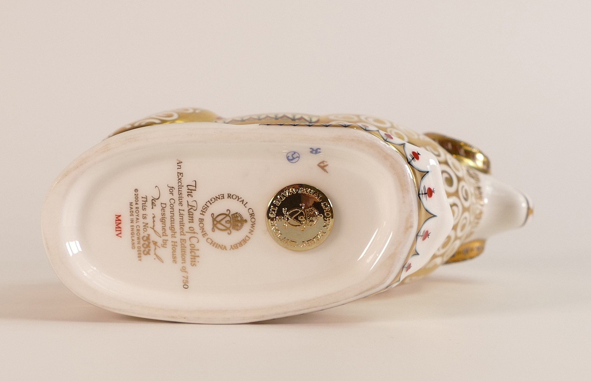 Royal Crown Derby | Royal Crown Derby paperweight Ram of Colchis, gold ...