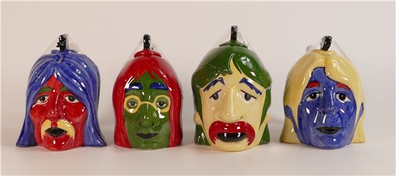 Lorna Bailey set of four Beatles tea pots in the style of Andy Warhol by Andy Warhol, Lorna Bailey