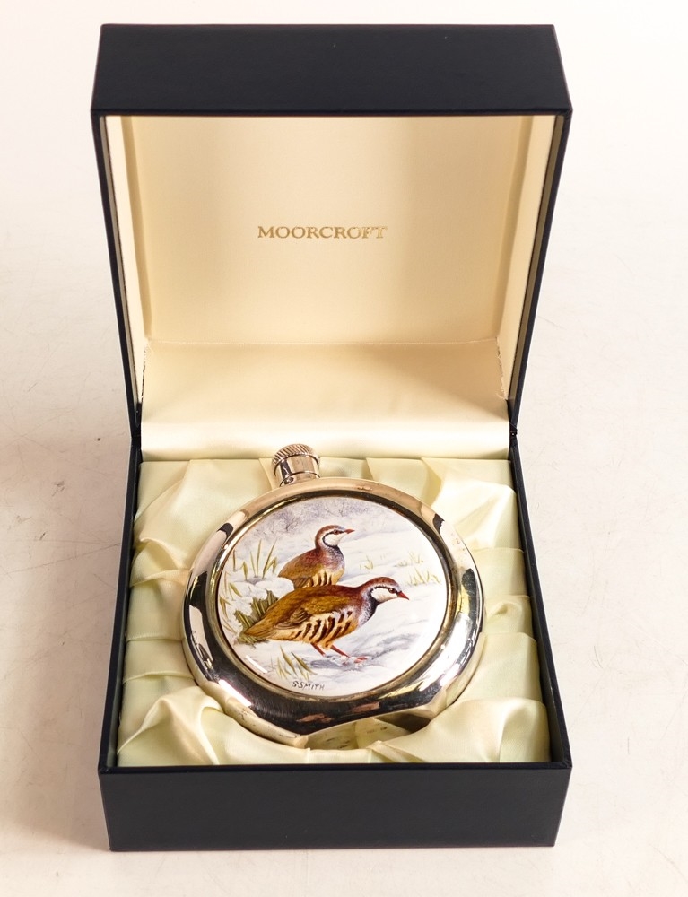 Stephen Smith | Moorcroft enamel and silver Red Legged Partridge hip ...