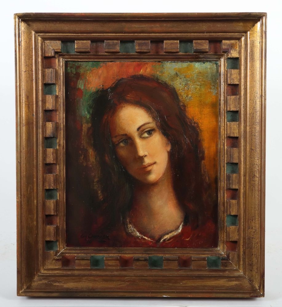 Artwork by Cambier Guy, Damenporträt, Made of oil/canvas