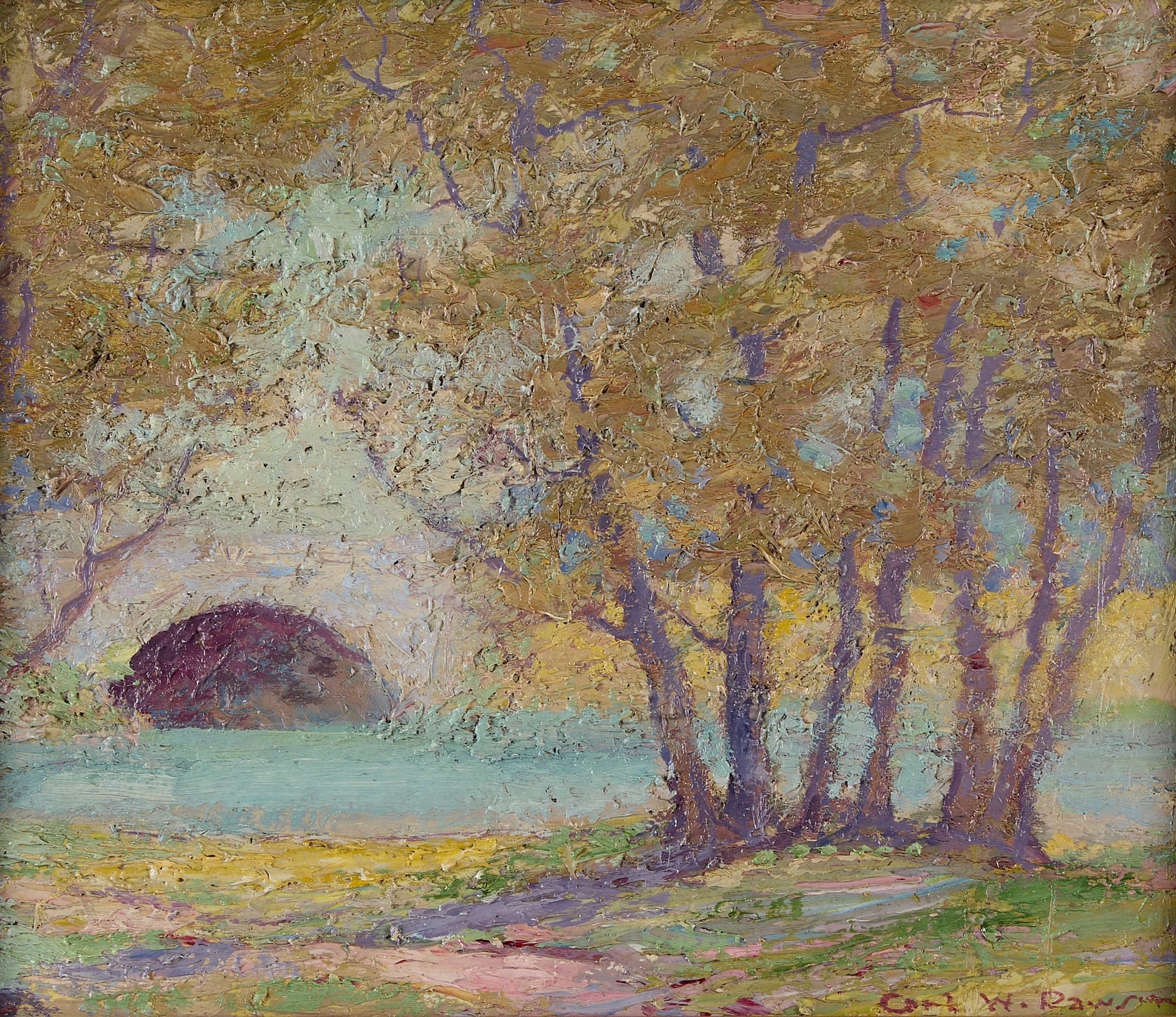 Artwork by Carl Wendell Rawson, Lake of the Isles, Made of Oil on board painting