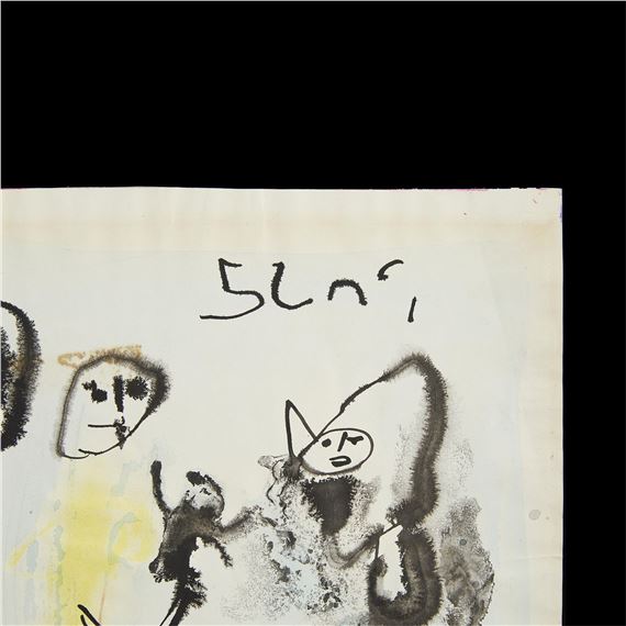 Norris Embry | 2 Norris Embry Abstract Figural Paintings (1966) | MutualArt
