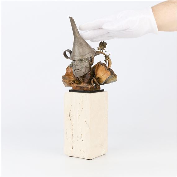 20th c. Theodore T. Gall Bronze Tin Man Sculpture by Theodore Gall