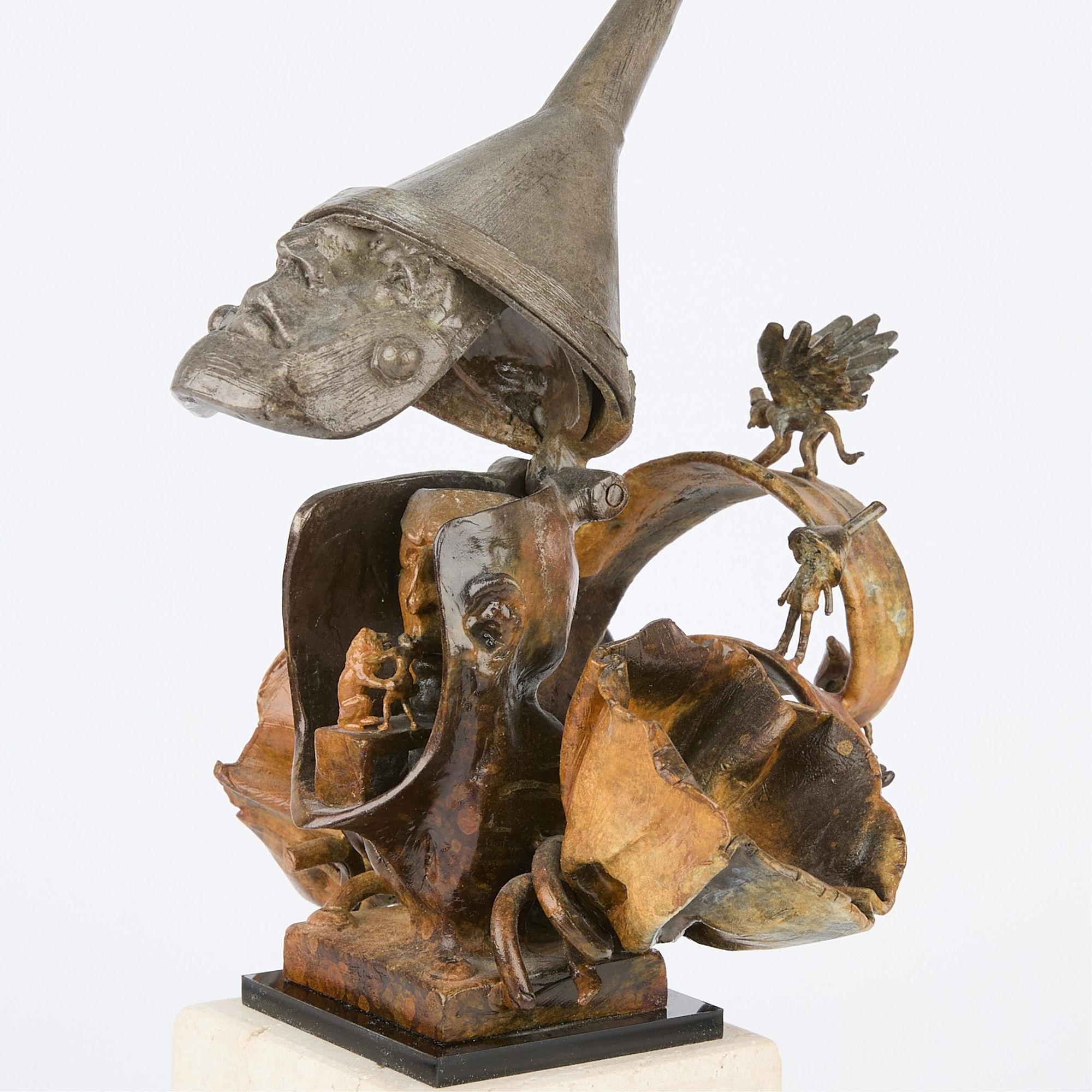 Artwork by Theodore Gall, 20th c. Theodore T. Gall Bronze Tin Man Sculpture, Made of bronze sculpture