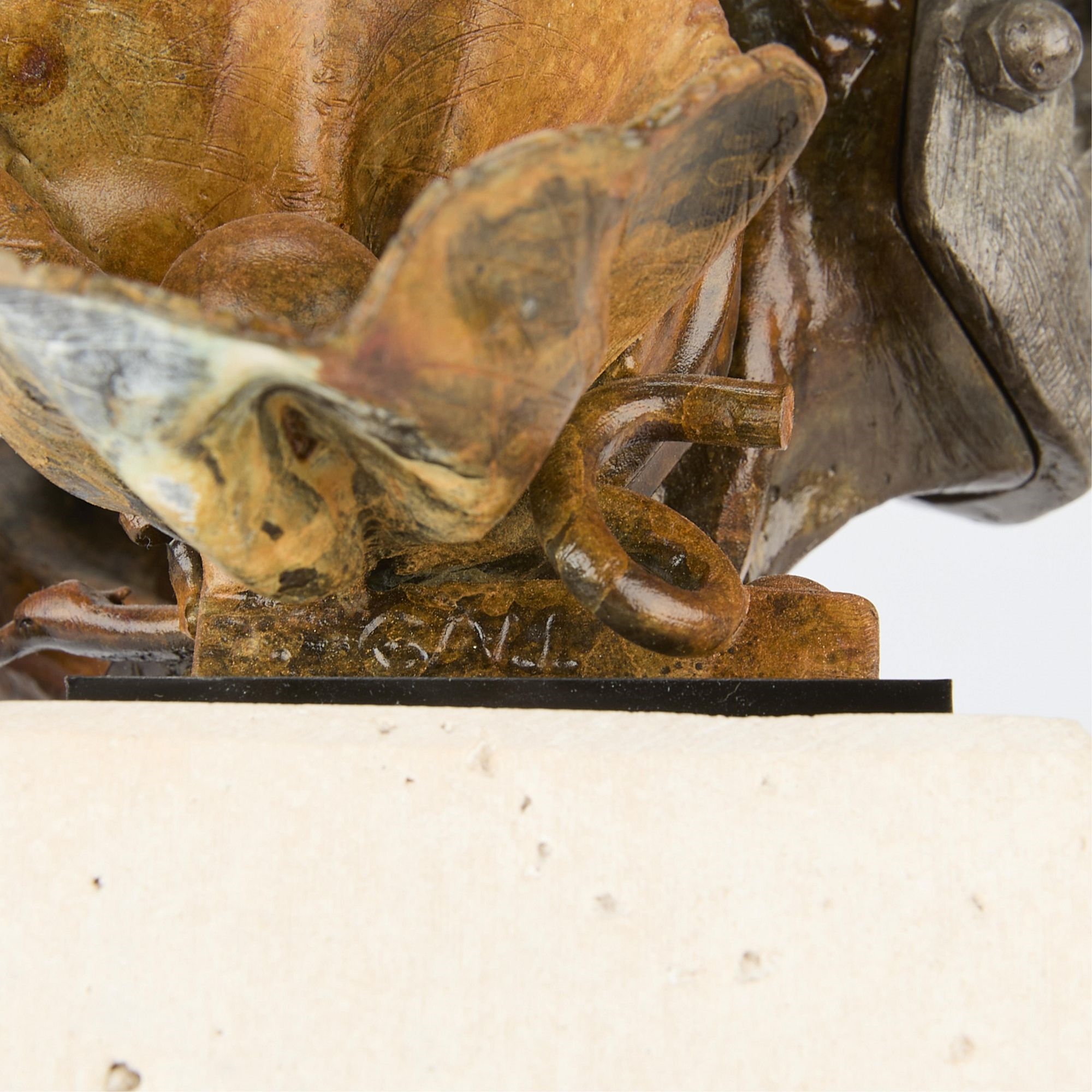 Artwork by Theodore Gall, 20th c. Theodore T. Gall Bronze Tin Man Sculpture, Made of bronze sculpture