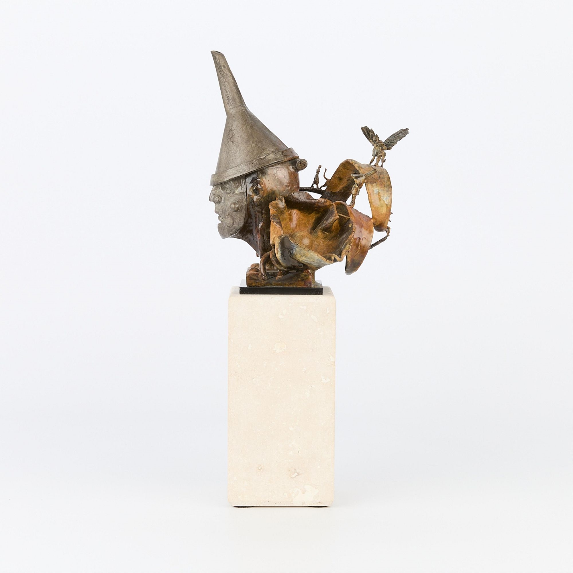 Artwork by Theodore Gall, 20th c. Theodore T. Gall Bronze Tin Man Sculpture, Made of bronze sculpture