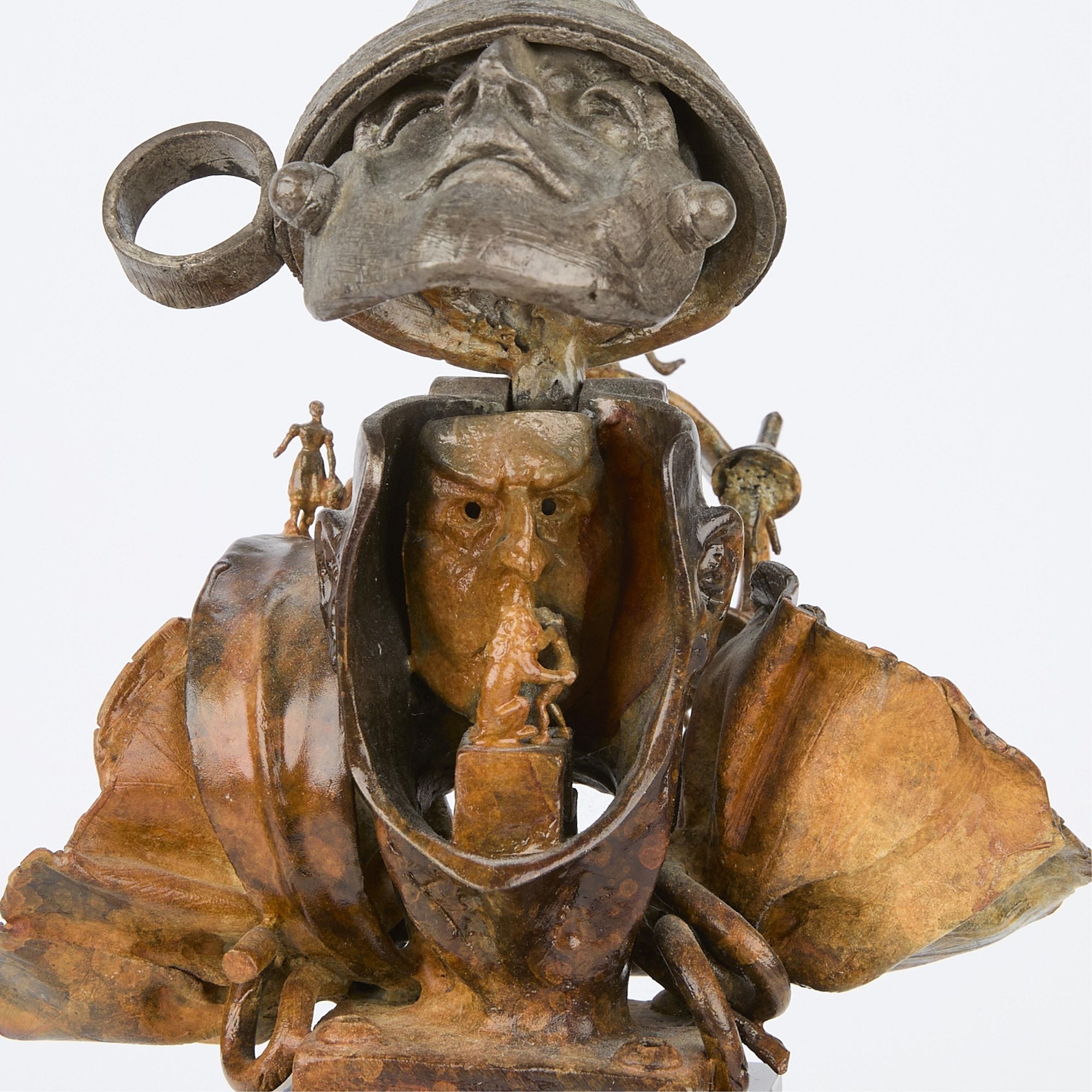 Artwork by Theodore Gall, 20th c. Theodore T. Gall Bronze Tin Man Sculpture, Made of bronze sculpture