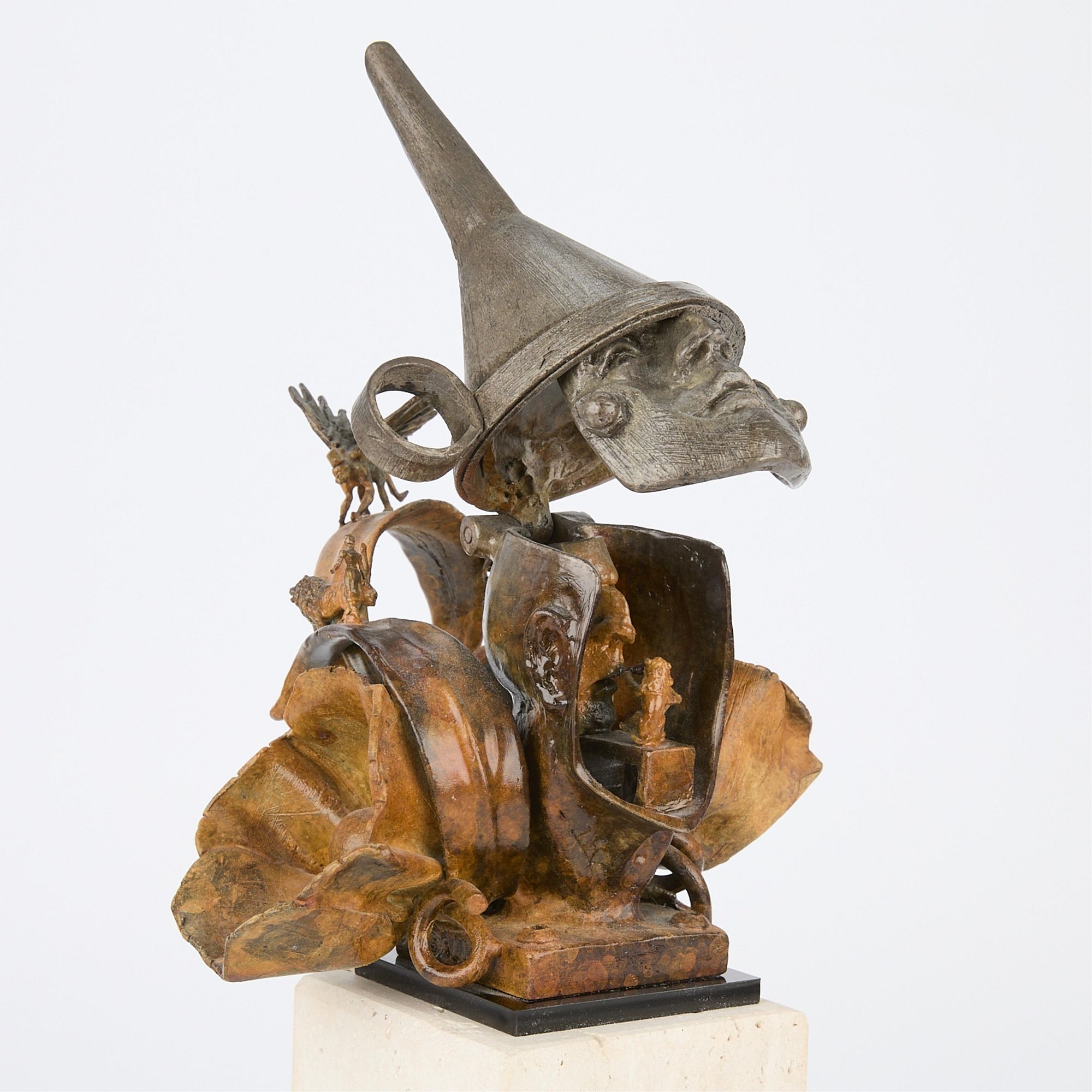 Artwork by Theodore Gall, 20th c. Theodore T. Gall Bronze Tin Man Sculpture, Made of bronze sculpture