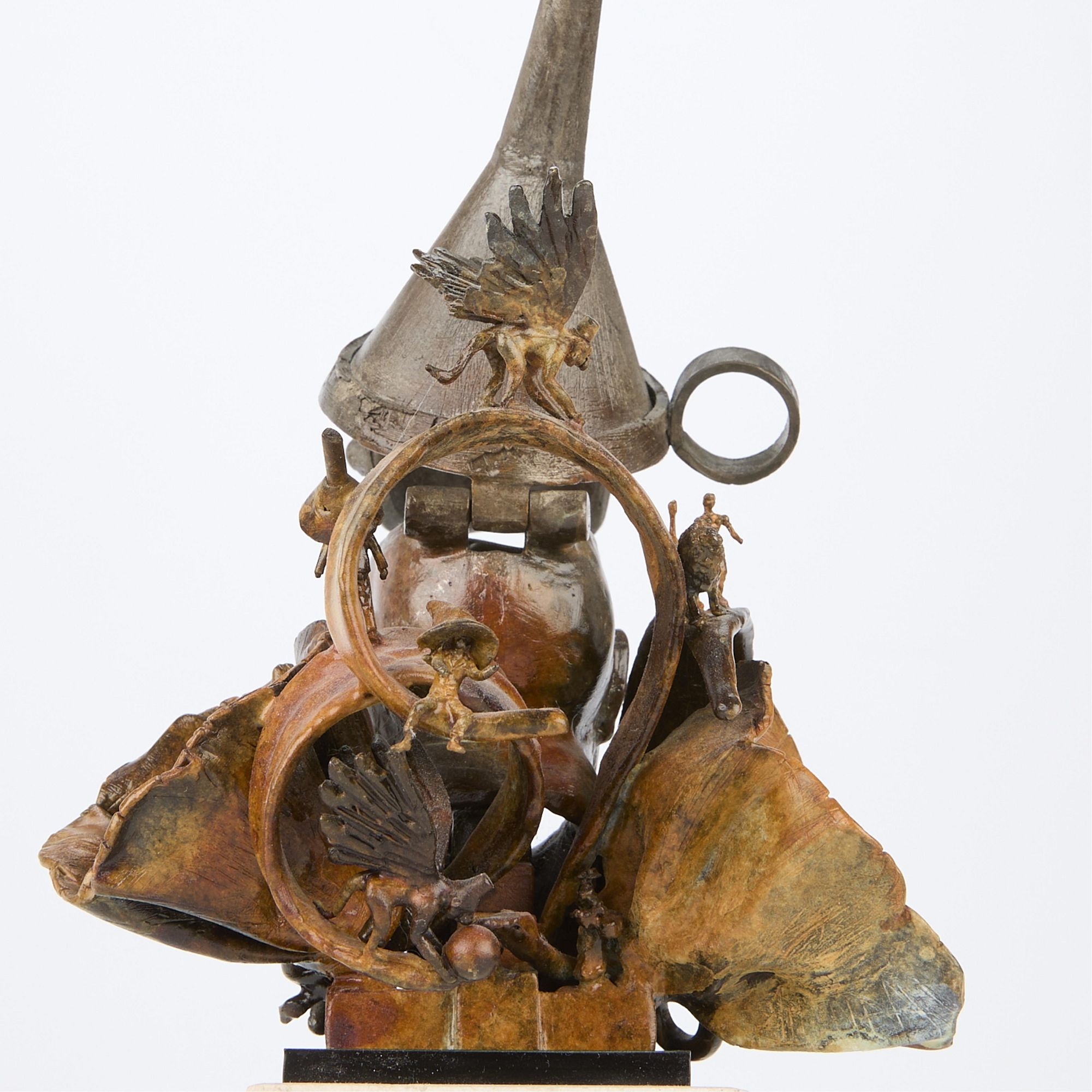 Artwork by Theodore Gall, 20th c. Theodore T. Gall Bronze Tin Man Sculpture, Made of bronze sculpture