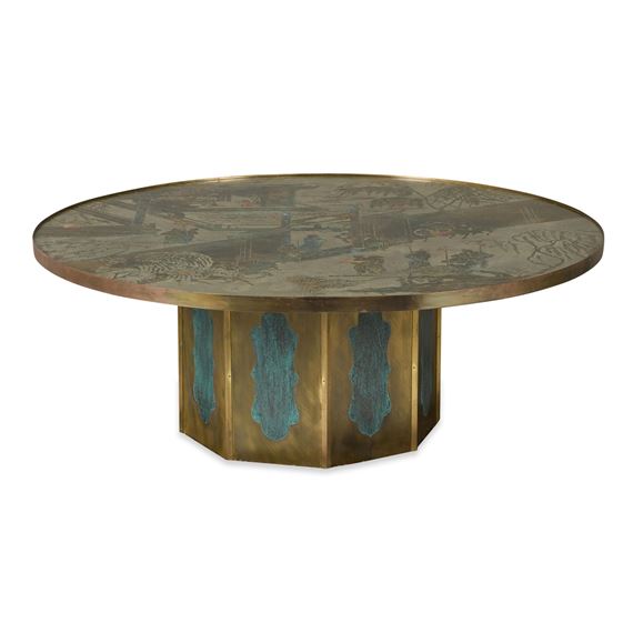 Philip & Kelvin LaVerne "Chan" #142 Coffee Table by Philip LaVerne, Kelvin LaVerne, circa 1960