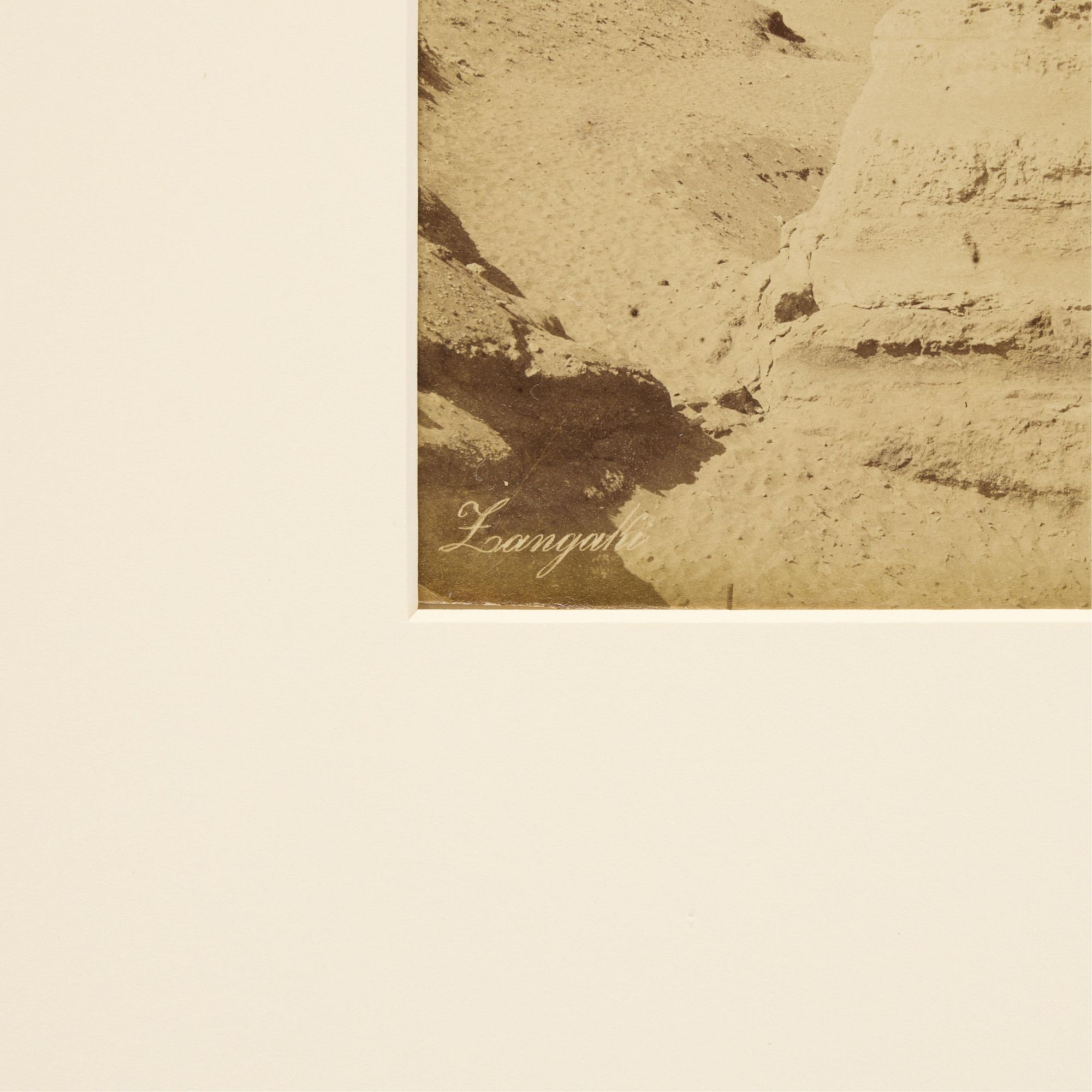 Artwork by Adelphoi Zangaki, Late 19th century albumen photograph print depicting the Great Sphinx and two of the pyramids of Giza, Made of albumen photograph print