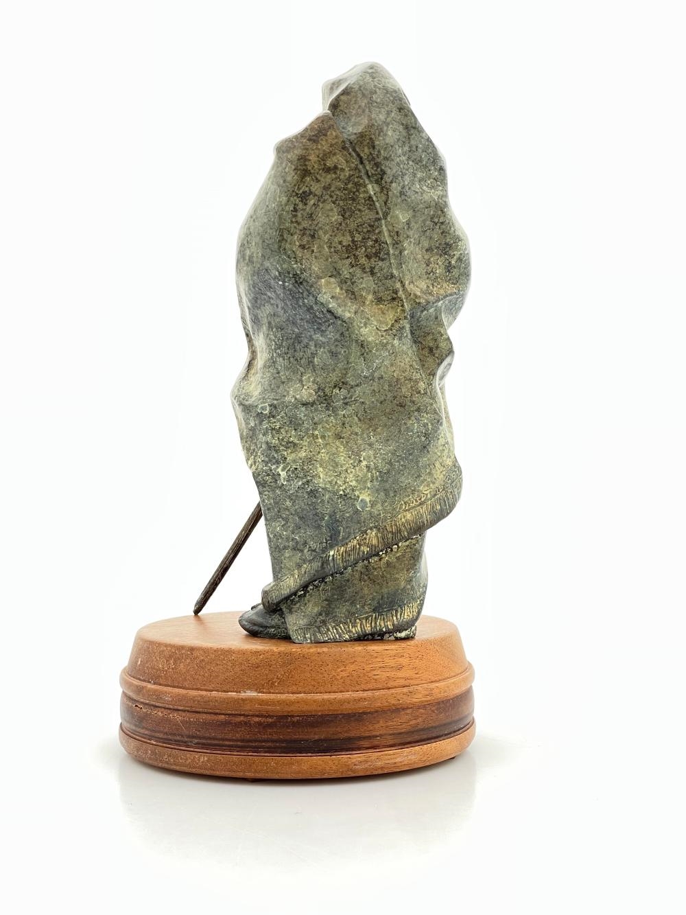 Artwork by Huberto Maestas, HUBERTO MAESTAS SHAWLED FIGURE BRONZE SCULPTURE, Made of BRONZE SCULPTURE