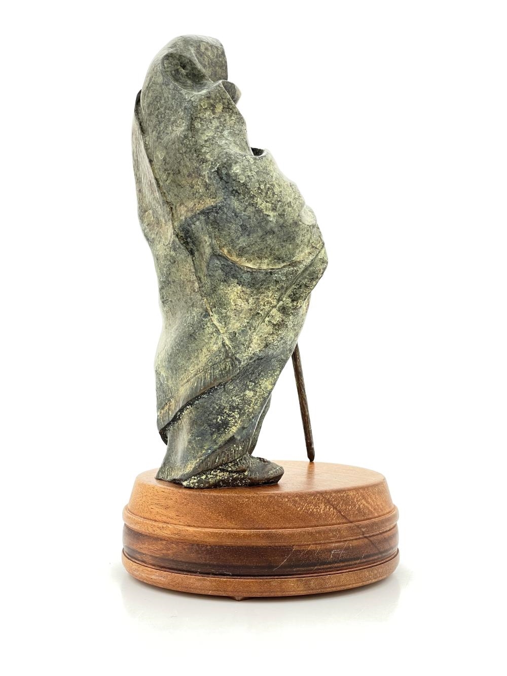 Artwork by Huberto Maestas, HUBERTO MAESTAS SHAWLED FIGURE BRONZE SCULPTURE, Made of BRONZE SCULPTURE