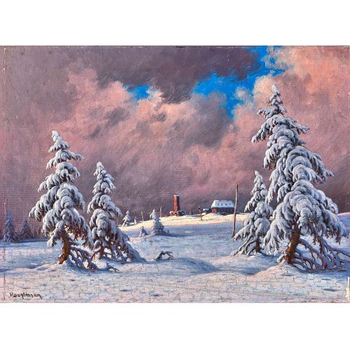 Verschneite Landschaft by Karl Hauptmann