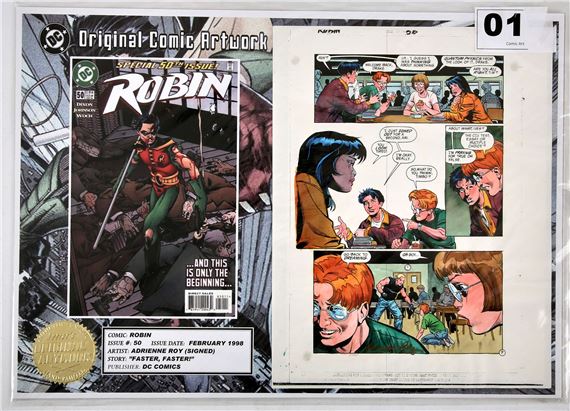 DC Comics | Robin No. 50: a page of original hand coloured comic colour ...