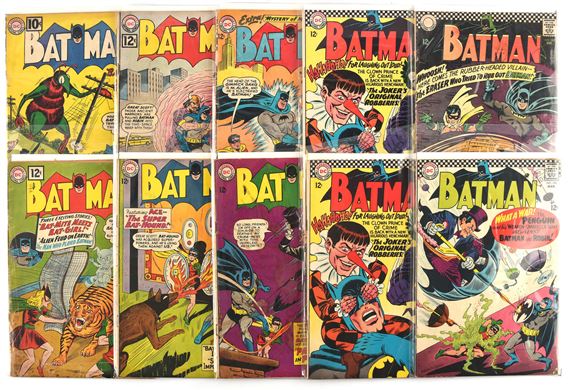 Batman: a group of 14 silver age issues including classic Penguin covers and notable issues (DC Comics, 1961 onwards - Bill Finger