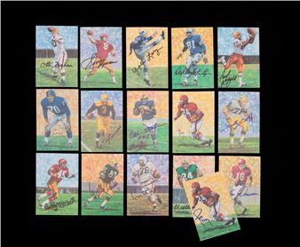 SIXTEEN AUTOGRAPHED PRO FOOTBALL HALL OF FAME CARDS - Otto Graham