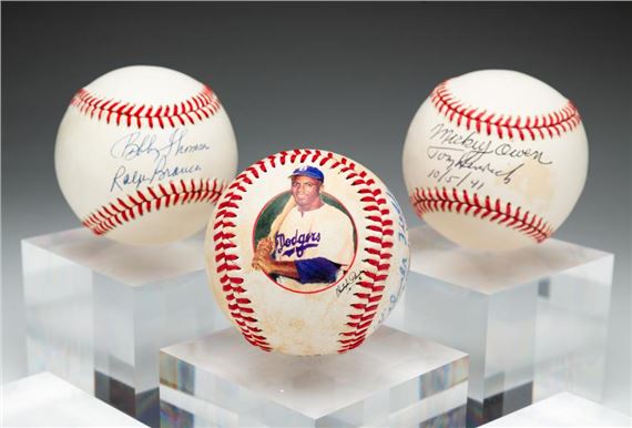 THREE AUTOGRAPHED BASEBALLS - Don Johnson