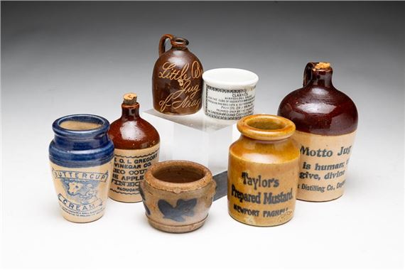 Group of Seven | GROUP OF SEVEN SMALL STONEWARE ITEMS | MutualArt