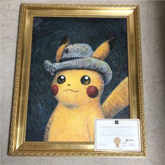 Van Gogh Giclée, Pikachu™ 金枠 Mサイズ Van Gogh Giclée, Pikachu™ 金枠 Mサイズ