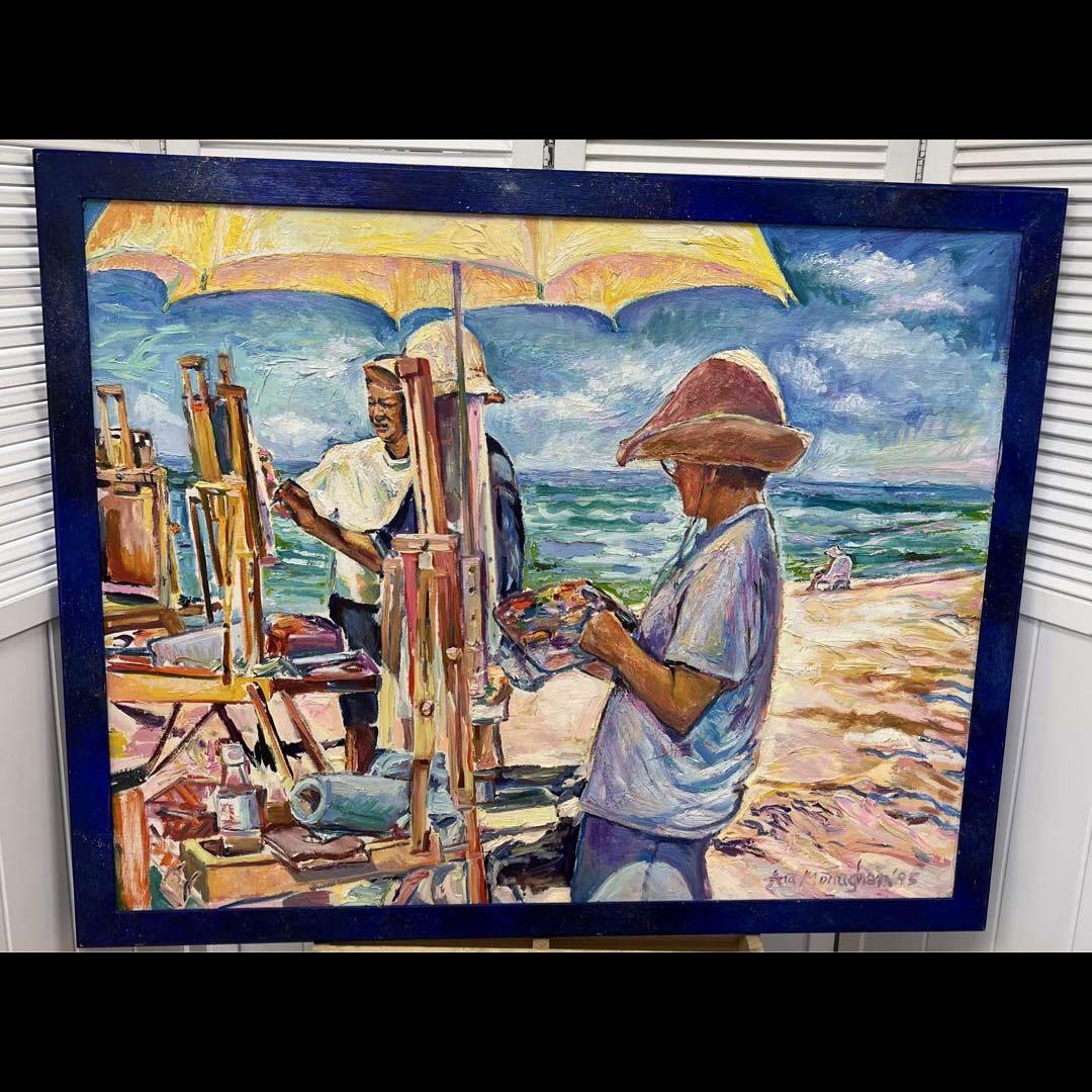 Artwork by Anna Monaghan, Giant Hawaiian Art Original Art Authentic Anna Monaghan Framed, Made of painting