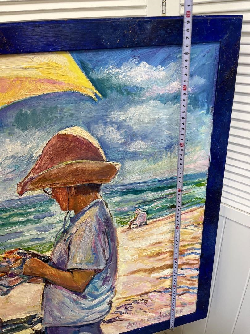 Artwork by Anna Monaghan, Giant Hawaiian Art Original Art Authentic Anna Monaghan Framed, Made of painting