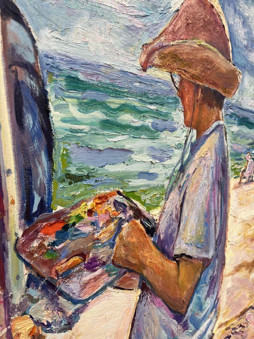 Artwork by Anna Monaghan, Giant Hawaiian Art Original Art Authentic Anna Monaghan Framed, Made of painting