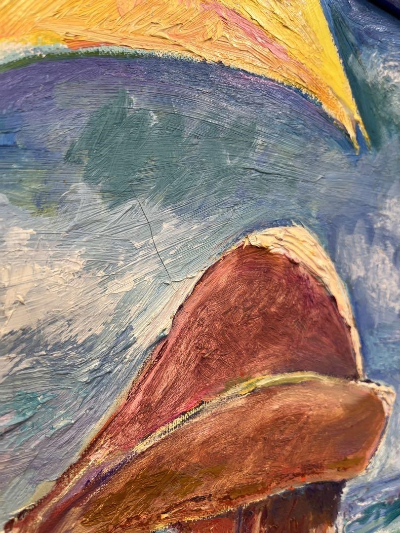 Artwork by Anna Monaghan, Giant Hawaiian Art Original Art Authentic Anna Monaghan Framed, Made of painting