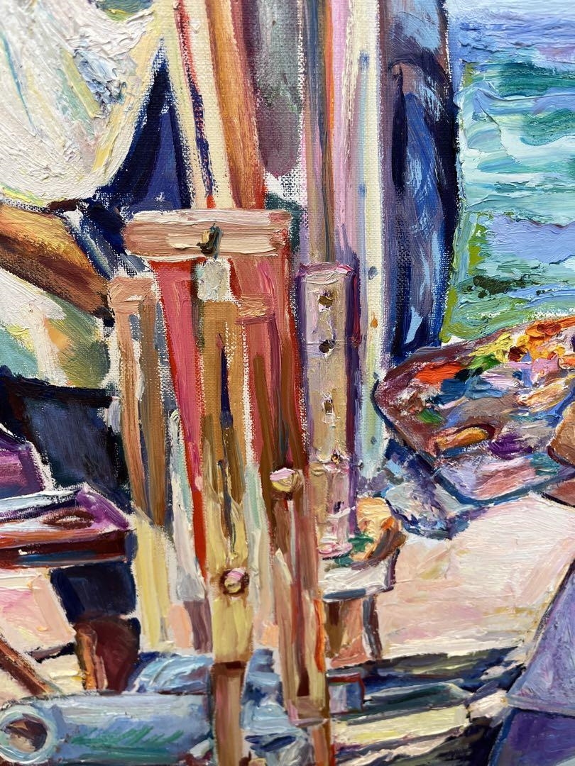 Artwork by Anna Monaghan, Giant Hawaiian Art Original Art Authentic Anna Monaghan Framed, Made of painting