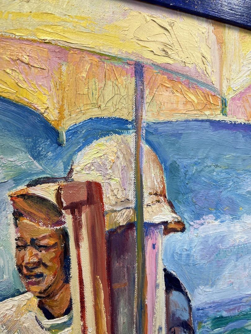 Artwork by Anna Monaghan, Giant Hawaiian Art Original Art Authentic Anna Monaghan Framed, Made of painting