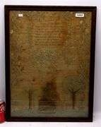 Artwork by Ann Wheeler, Memorial Sampler, Made of Needlework