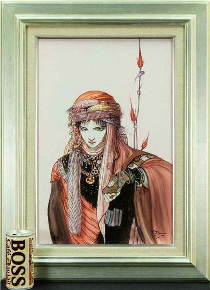 Yoshitaka Amano | Yoshitaka Amano oil painting handwriting
